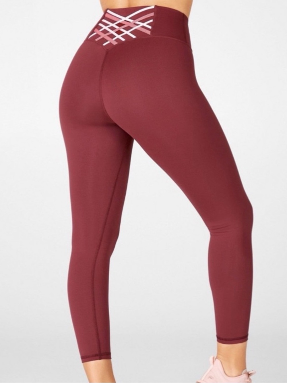 Fabletics Burgundy High-Waist Leggings